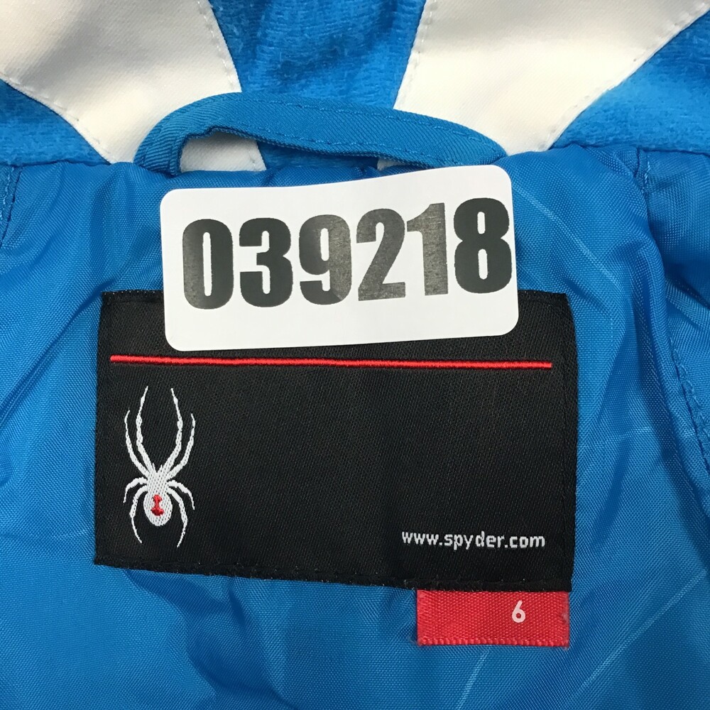 Spyder Ski Jacket Women 6 Large Blue White Solid Insulated Winter Coat Zip * - Picture 13 of 13